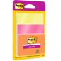 Post-It Super Sticky Pack de 3 blocs de 45 notes autocollantes repositionnables - Forme carrée - Couleurs assorties