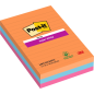 Post-It Super Sticky Pack de 3 blocs de 90 notes autocollantes repositionnables - Forme rectangulaire - 101 x 101 mm - Couleurs