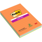 Post-It Super Sticky Pack de 3 blocs de 45 notes autocollantes repositionnables - Forme rectangulaire - 101 x 152 mm - Couleurs