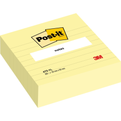 Bloc de 300 notes autocollantes repositionnables Post-It - Forme carrée - 101 x 101 mm - Jaune clair