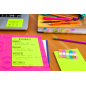 Post-It Super Sticky Pack de 3 blocs de 90 grandes notes autocollantes repositionnables - Lignées - 100 % PEFC - Couleurs assort