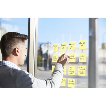 Post-It Super Sticky Pack de 16 blocs de 90 notes autocollantes repositionnables - Forme carrée - 76 x 76 mm - Jaune clair