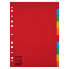 ✅ Esselte A4 Lot de 10 Intercalaires 5 Couleurs - Carton couleur Plusieurs couleurs en stock