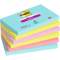 Post-It Super Sticky Pack de 6 blocs de 90 notes autocollantes repositionnables - Forme rectangulaire - Couleurs assorties