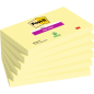 Post-It Super Sticky Pack de 6 blocs de 90 notes autocollantes repositionnables - Forme rectangulaire - Jaune clair