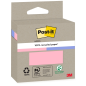 Lot de 2 blocs de 100 notes autocollantes recyclées Post-It - Forme carrée - Couleurs assorties