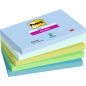 Post-It Super Sticky Pack de 5 blocs de 90 notes autocollantes repositionnables - Forme rectangulaire - 127 x 76 mm - Couleurs a