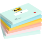 Post-It Pack de 6 Blocs de 100 Notes Repositionnables - Forme Rectangulaire - 76x127mm - Couleurs Assorties