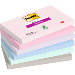 Post-It Super Sticky Pack de 6 blocs de 90 notes autocollantes repositionnables - Forme rectangulaire - 127 x 76 mm - Couleurs a