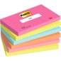 Post-It Pack de 6 blocs de 100 notes autocollantes repositionnables - Forme rectangulaire - 127 x 76 mm - Couleurs assorties
