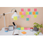 Post-It Super Sticky Pack de 12 blocs de 90 notes autocollantes repositionnables - Collection Cosmique - 76 x 76 mm - + 4 offert