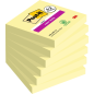 Post-It Super Sticky Pack de 6 blocs de 90 notes autocollantes repositionnables - 76 x 76 mm - Promotion 4 blocs + 2 offerts - J