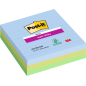 Post-It Super Sticky Pack de 3 blocs de 70 notes autocollantes repositionnables - Forme carrée - 101 x 101 mm - Couleurs assorti