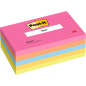 Post-It Pack de 5 Blocs de 100 Notes Repositionnables - Lignées - 76x127mm - 100% PEFC - Couleurs Assorties