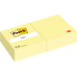 Lot de 6 blocs de 100 notes Post-It - Ligné - 76 x 76 mm - 100 % PEFC - Jaune clair