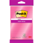 Bloc de 45 notes adhésives repositionnables Post-It Super Sticky - Forme rectangulaire - 101 x 152 mm - Rose
