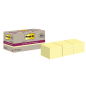 Post-It Super Sticky Pack de 18 blocs de 70 notes autocollantes recyclées - Forme carrée - 76 x 76 mm - Jaune clair