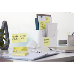 Post-It Super Sticky Pack de 12 blocs de 90 notes autocollantes repositionnables - 51 x 76 mm - Emballage carton - 100 % PEFC -
