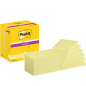 Post-It Super Sticky Pack de 12 blocs de 90 notes autocollantes repositionnables - Forme rectangulaire - 76 x 127 mm - Jaune cla