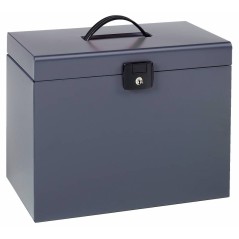 ✅ Esselte Mallette Home-Box A4 Métallique - 5 Dossiers - Poignée et Serrure à Clé - Couleur Gris Anthracite en stock
