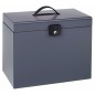 Esselte Mallette Home-Box A4 Métallique - 5 Dossiers - Poignée et Serrure à Clé - Couleur Gris Anthracite