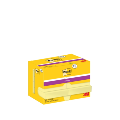 Post-It Super Sticky Pack de 12 blocs de 90 notes autocollantes repositionnables - 47,6 x 47,6 mm - Promotion 8 blocs + 4 offert