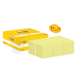 Pack de 36 blocs de 100 notes autocollantes repositionnables Post-It - Forme carrée - 76 x 76 mm - Jaune clair