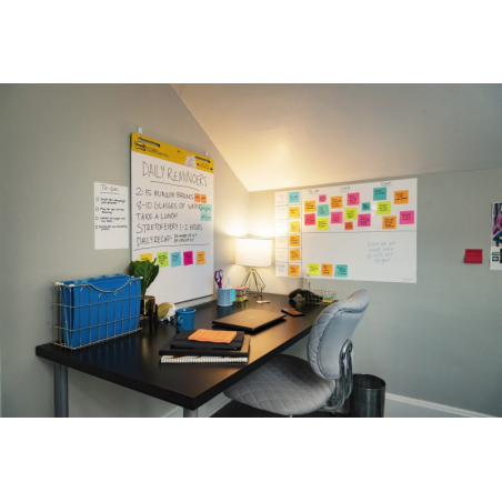 Tableau blanc Post-It facile à effacer – Rectangulaire – 48" x 72" – Blanc