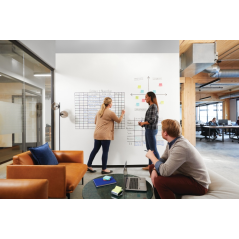 Tableau blanc Post-It facile à effacer – Rectangulaire – 48" x 72" – Blanc
