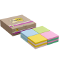 Post-It Super Sticky Pack de 16 blocs de 90 notes autocollantes repositionnables - Forme carrée - 76 x 76 mm - Zig-Zag - Couleur
