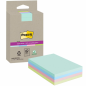 Post-It Super Sticky Pack de 4 blocs de 45 notes autocollantes recyclées - Forme rectangulaire - 102 x 152 mm - Couleurs assorti