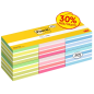 Post-It, lot de 6 cubes de 450 notes autocollantes repositionnables - Forme carrée - Couleurs assorties