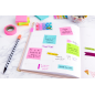 Post-It Pack de 24 Blocs de 100 Notes Repositionnables - 76x76mm - 100% PEFC - Couleurs Assorties