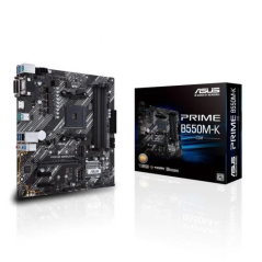 Carte mère Asus Prime B550M-K AMD Dual M.2, PCIe 4.0, Ethernet 1 Go, HDMI, D-Sub, DVI, SATA 6 Gbit/s, USB-A 3.2 Gen 2