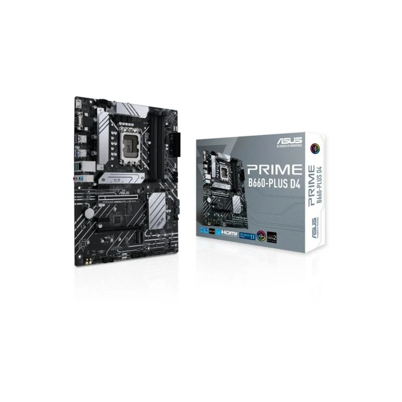 Carte mère Asus Prime B660-PLUS D4 Intel 1700 4x DDR4 - HDMI, M.2, PCIe4.0, 4x Sata III, USB 3.2, ATX