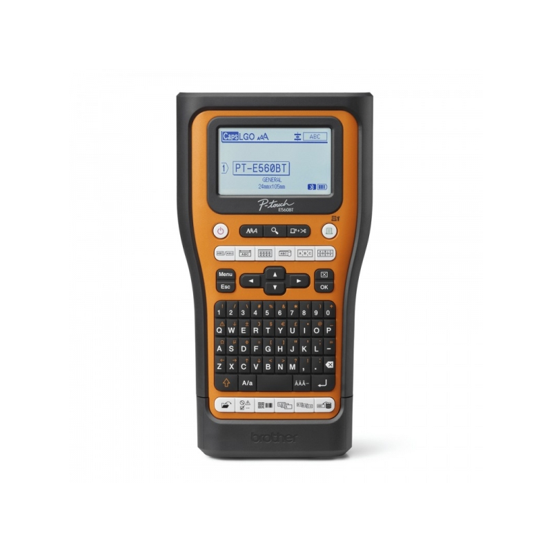 Étiqueteuse électronique Bluetooth Brother PT-E560BTVP - Avec connexion PC - Écran LCD - Largeur max. Ruban 18mm - Couleur Noir/