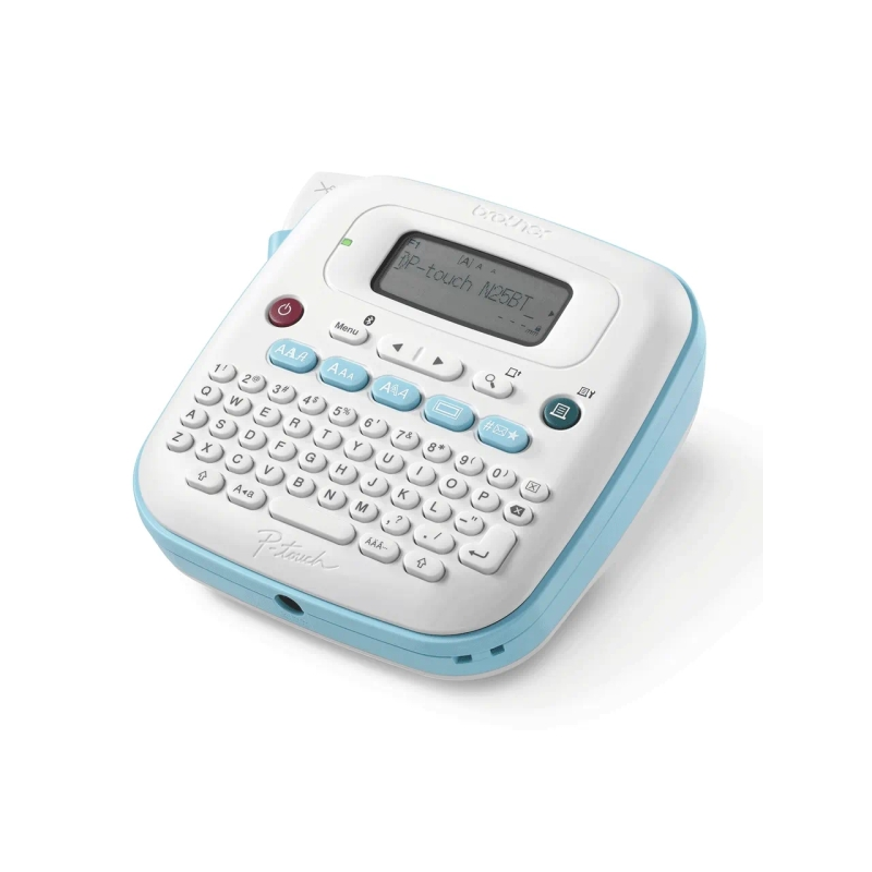 Étiqueteuse électronique de bureau portable Bluetooth Brother PT-N25BT - Écran LCD - 3 types de lettres, 15 cadres et 250 symbol