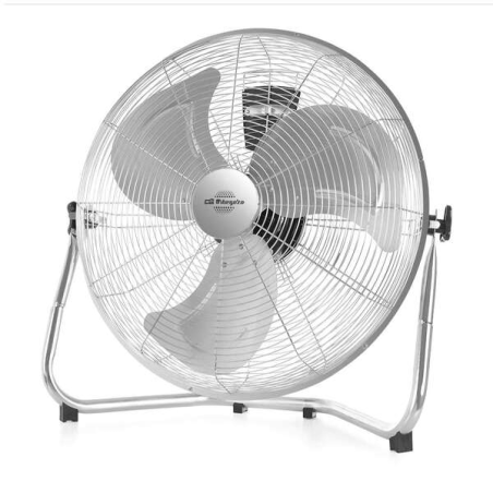 ventilateur de sol industriel argenté Orbegozo