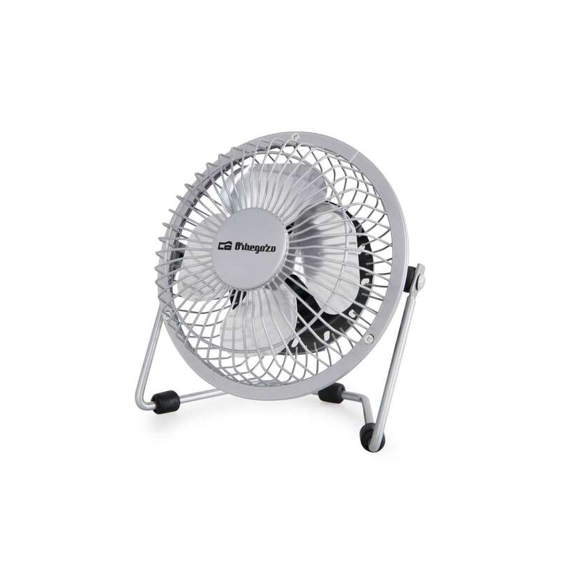Mini Ventilateur de Bureau Orbegozo PW 1021 - Puissant et Silencieux - Connexion USB 2 en 1 - Pales Métalliques 10 cm