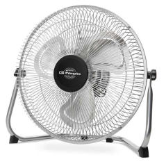 ventilateur métal argent grille oscillante