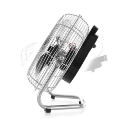 ventilateur de table métal argent