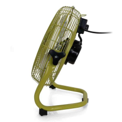 petit ventilateur jaune métal bureau