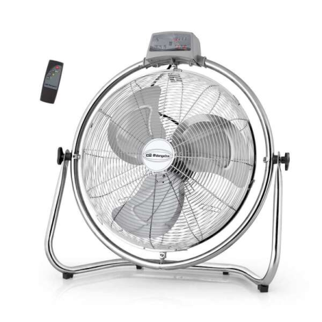 ventilateur sol chrome télécommande