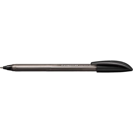 stylo bille noir capuchon transparent