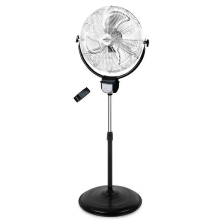 ventilateur industriel noir sur pied