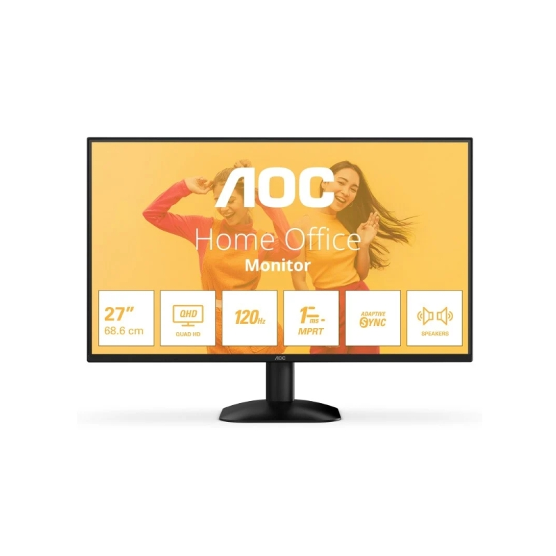 AOC Q27B35S3 Monitor 27" LED IPS QHD 124Hz HDR10 - Respuesta 4ms - HDMI, Displayport - VESA 100x100mm - Color Negro