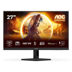 Moniteur AOC Q27G4ZR 27" FastIPS QHD 240 Hz/260 Hz HDR400 - Temps de réponse de 1 ms - Hauteur, inclinaison et rotation réglable