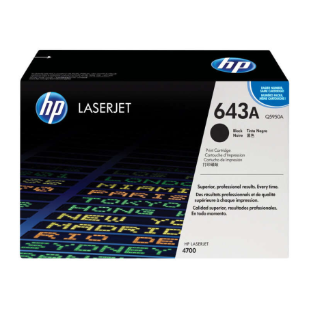 Cartouche de toner noir d'origine HP Q5950A - 643A