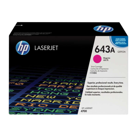 Cartouche de toner magenta d'origine HP Q5953A - 643A
