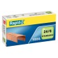 Rapid Confort Boite de 1000 Agrafes 24/6 - Jusqu'à 20 Feuilles - Fil de Cuivre Souple - Epingle 6mm